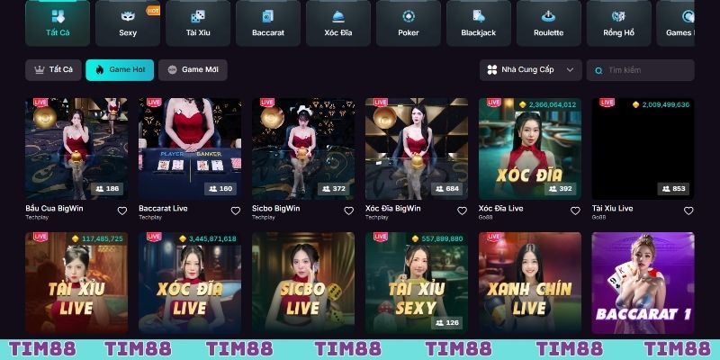 Hệ thống trò chơi phong phú luôn chờ đón hội viên